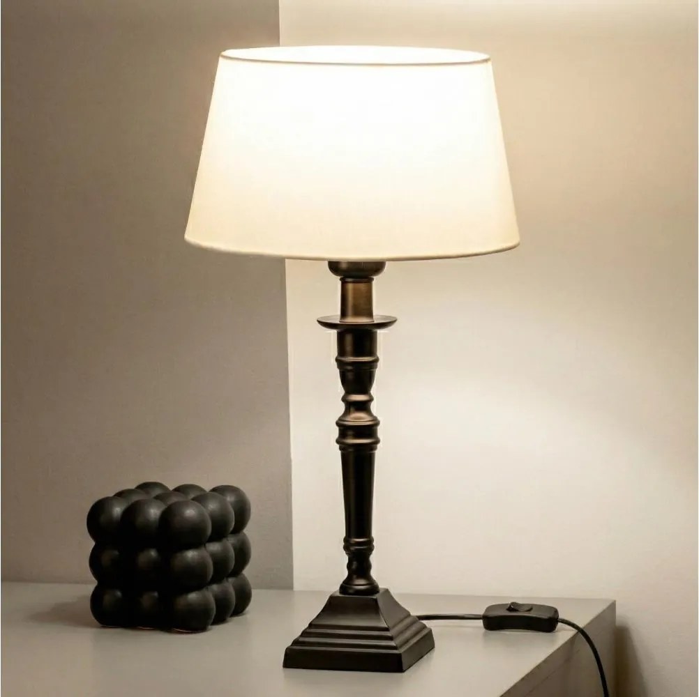 Brilagi - Lampa stołowa CERIA 1xE27/60W/230V śr. 25 cm czarna/biała