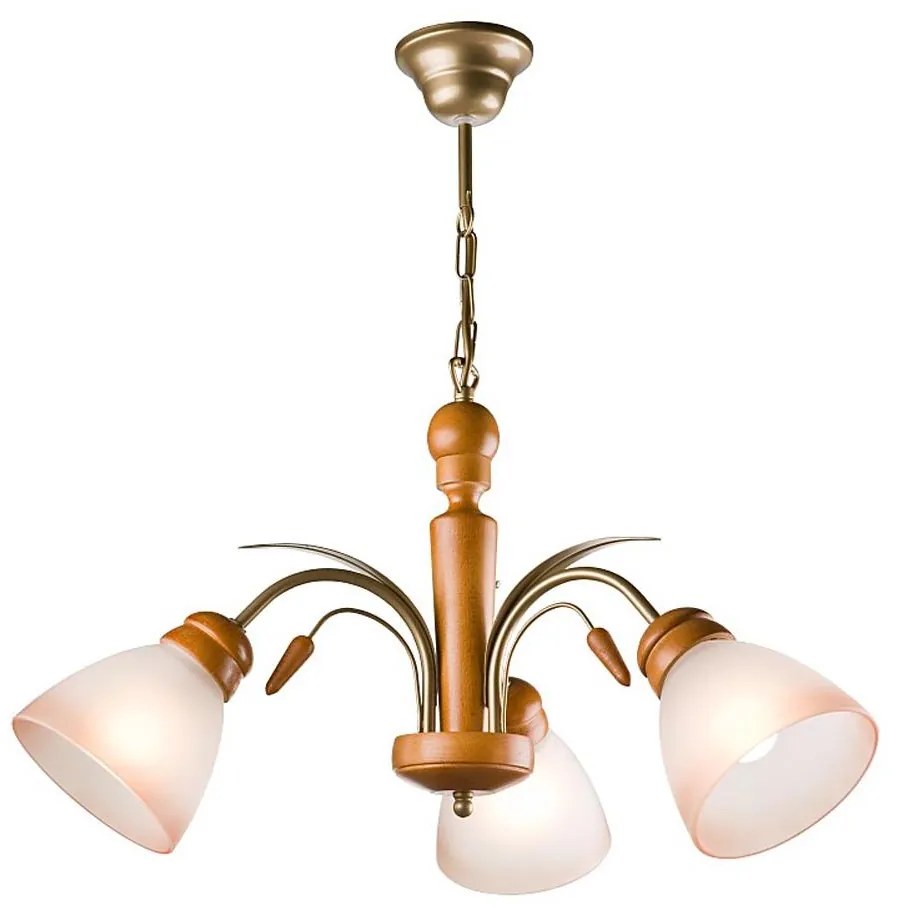 Lampa wisząca TULIPAN 3xE27/60W/230V buk na łańcuchu