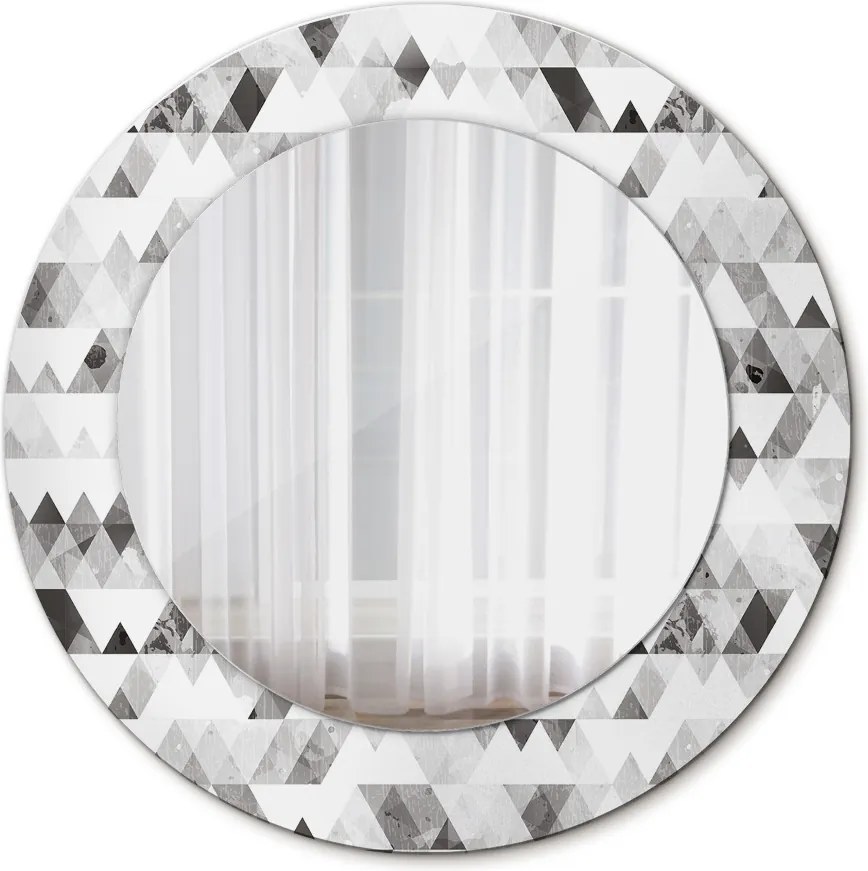 Lustro z nadrukiem dekoracyjne okrągłe Tęczowy trójkąt