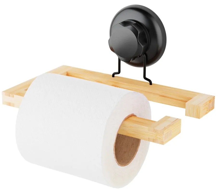 Bambusowy samoprzyczepny uchwyt na papier toaletowy Compactor Bestlock SPA