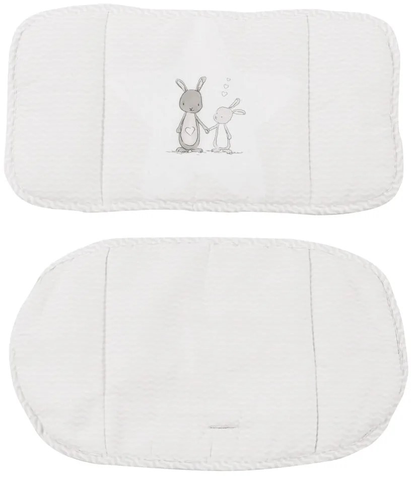 Biała wkładka do krzesełka do karmienia Fox &amp; Bunny – Roba