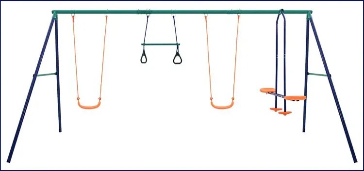 Zestaw czterech huśtawek ogrodowych dla dzieci C5-E89
