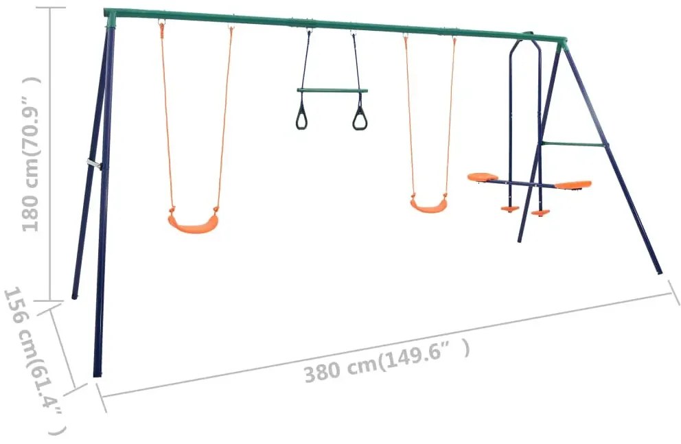 Zestaw czterech huśtawek ogrodowych dla dzieci C5-E89