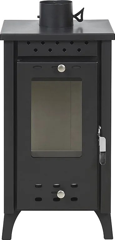 Piec na drewno Matilde Black, 7,7 kW, dł. 33 x szer. 38,5 x wys. 74 cm