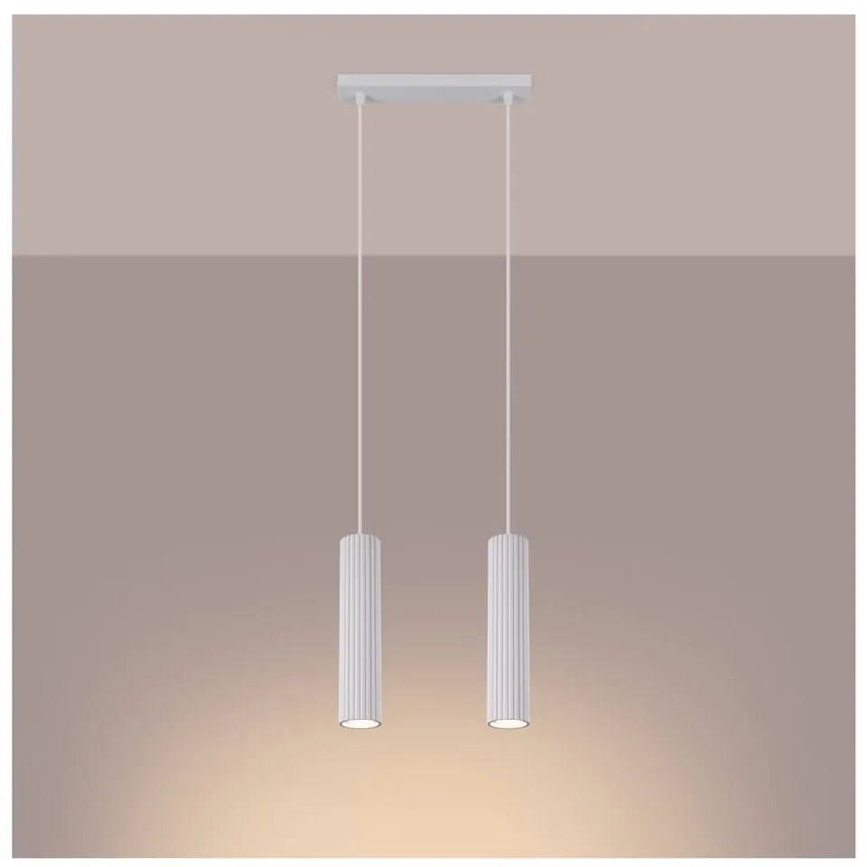 Biała lampa wisząca Gleam – Sollux