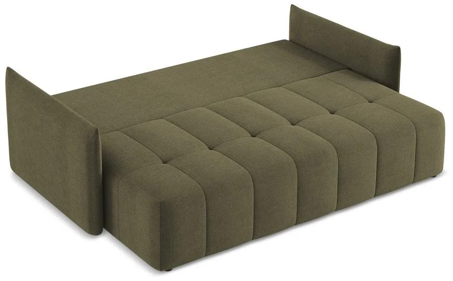 Rozkładana/ze schowkiem sofa w kolorze khaki 225 cm Moku – Makamii