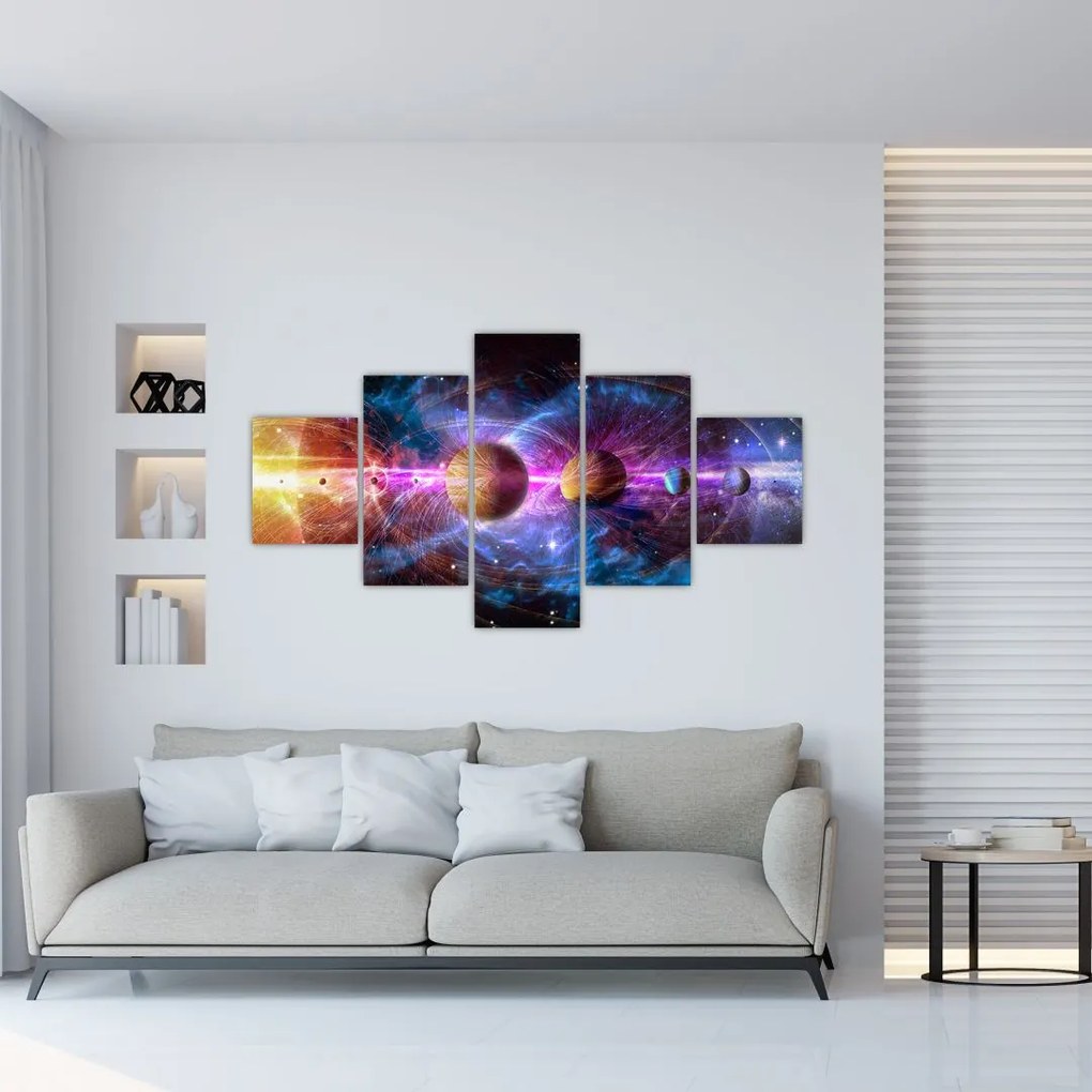 Obraz - Układ Słoneczny (125x70 cm)