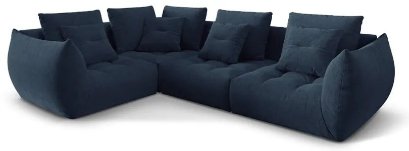 Ciemnoniebieski narożnik (lewostronny/w kształcie litery L) Bloom – Micadoni Home