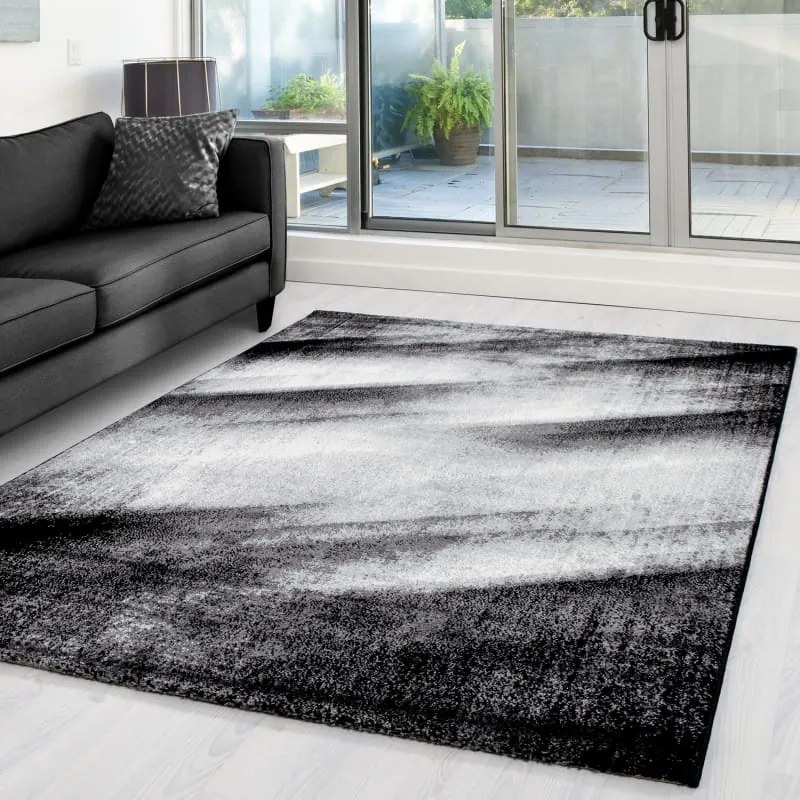 Dywan nowoczesny Lima czarny 80 cm x 300 cm