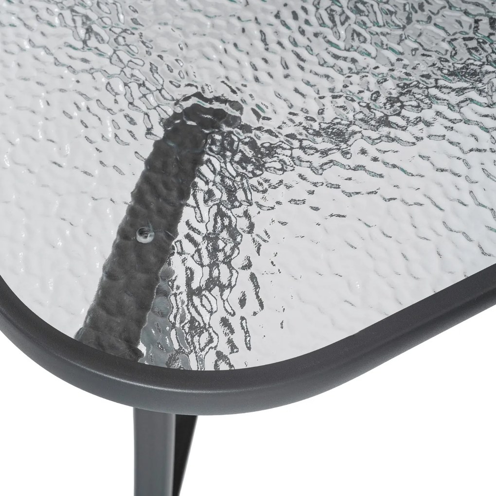 Zestaw mebli ogrodowych dla 6 osób ze stołem i krzesłami Umberto, kolor czarny