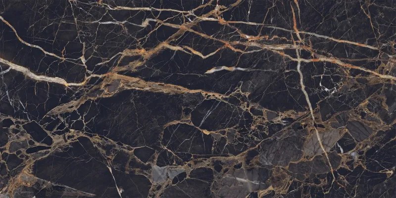 Mexen Orlo Black gres szkliwiony rekt. G1, płytka podłogowo-ścienna 120 x 60 cm, wysoki połysk - TL211-120-060-00