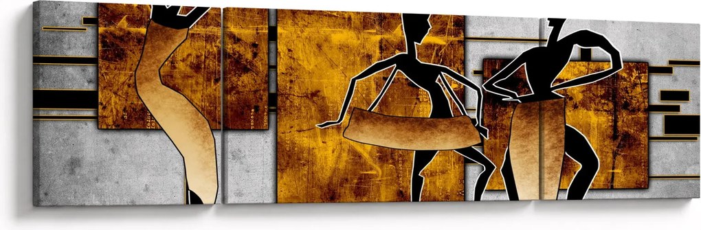 Obraz - Motywy kultury afrykańskiej (170x50 cm)