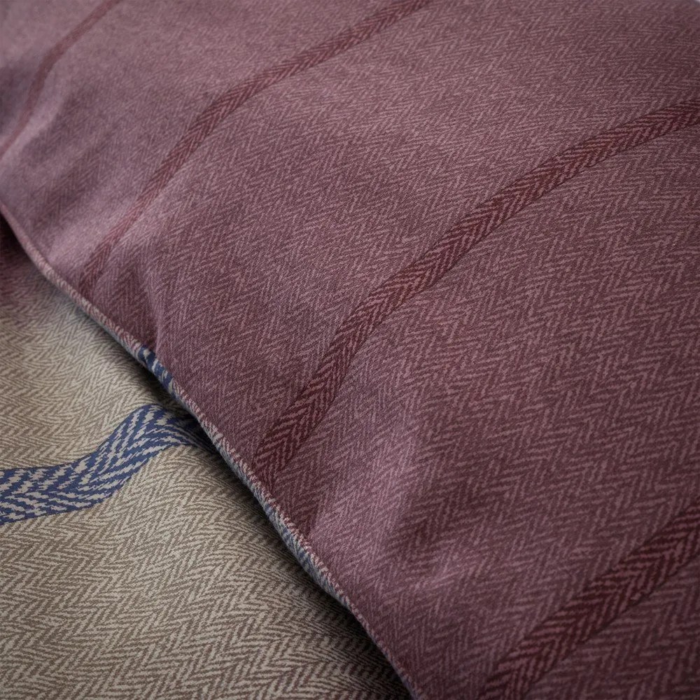 Ciemnoróżowa flanelowa pościel dwuosobowa 230x220 cm Melrose Tweed Check – Catherine Lansfield