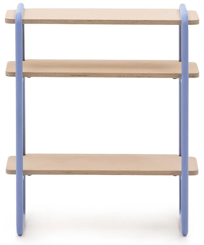 Jasnoniebiesko-naturalny wiszący regał dziecięcy w dekorze jesionu 60x70x28 cm Tinn – Kave Home
