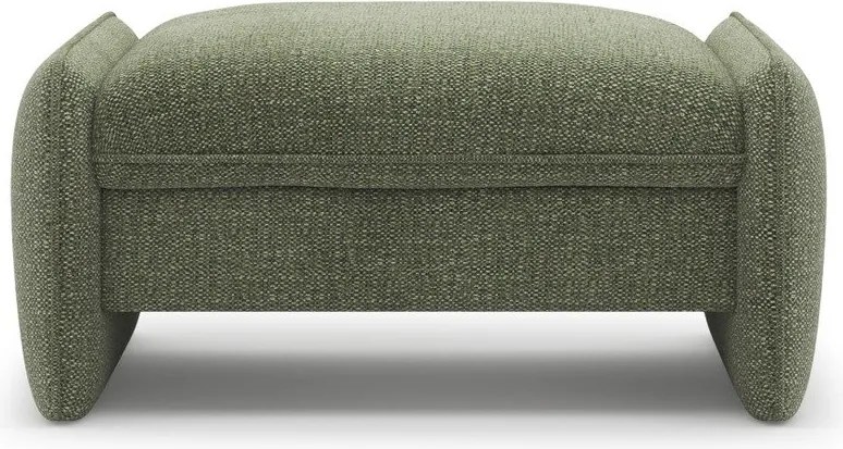 Zielony podnóżek z tkaniny szenilowej Georgia – Micadoni