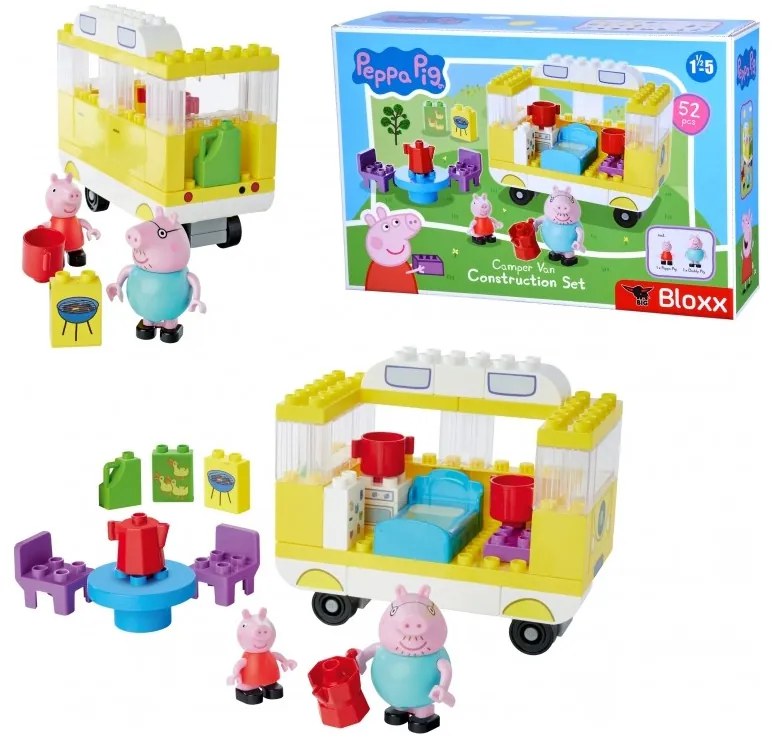 Big kamper klocki swinka peppa bloxx 54 el + 2 figurki