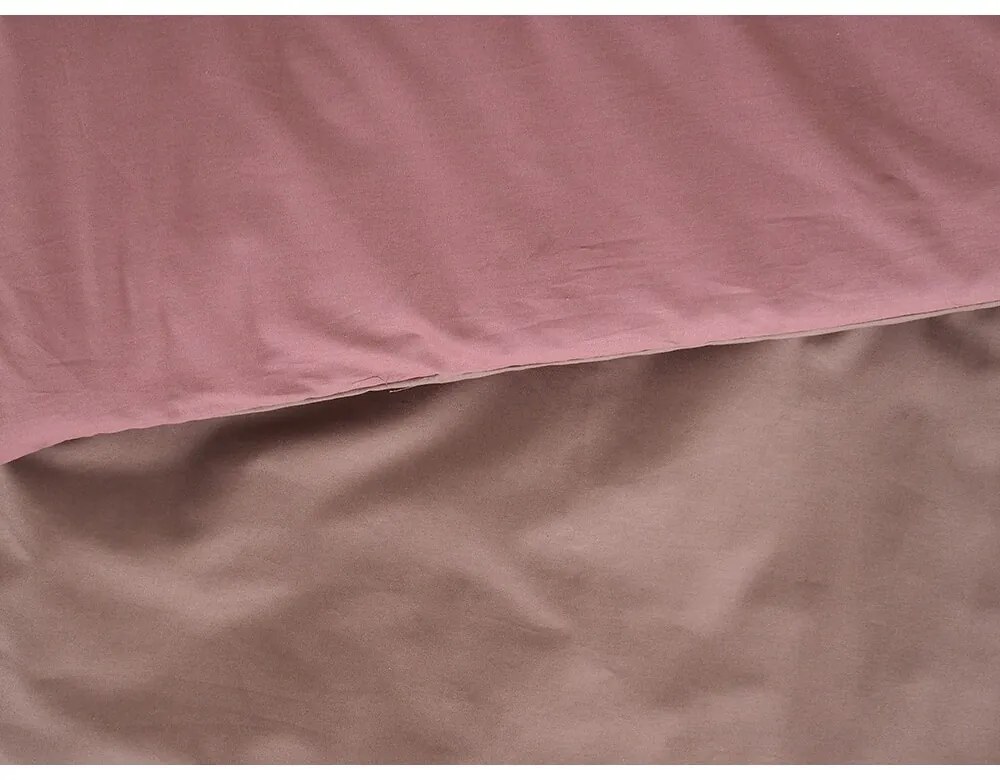 B.E.S. Petrovice Bawełniana pościel Double face brązowa/bordowa