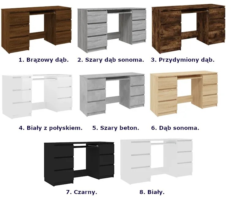 Czarne minimalistyczne biurko S9-L31