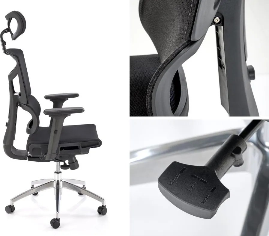 Ergonomiczny fotel gabinetowy Marcus Halmar, zgodny z normą BHP