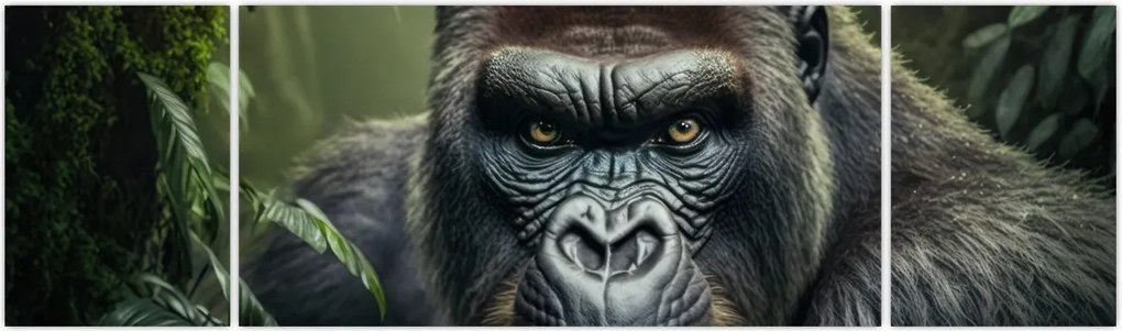 Obraz - Portret goryla (170x50 cm)