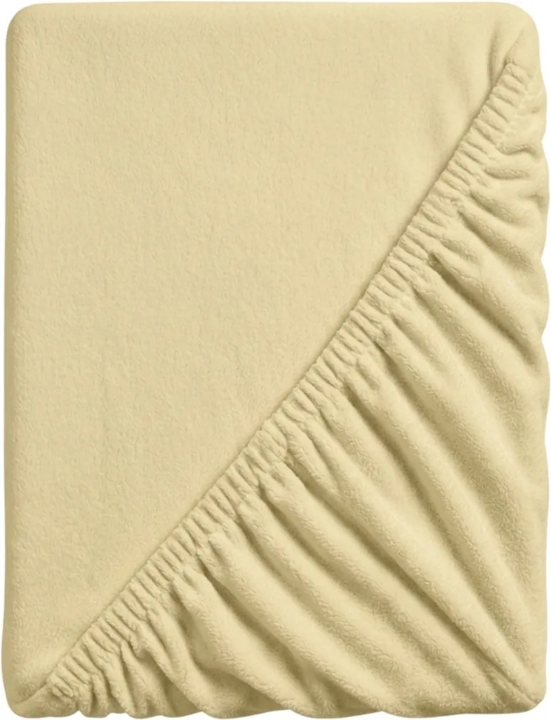 PrzytulneMieszkanie.pl Prześcieradło z mikropluszu SOFT 180x200 cm żółte