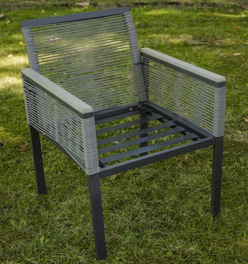 Nowoczesne krzesło ogrodowe z poduszkami Corto