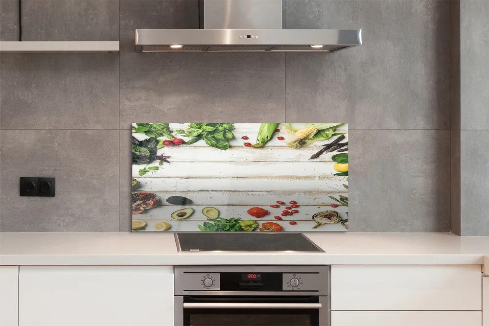 Szklany Panel Kompozycja z Awokado i Szpinaku