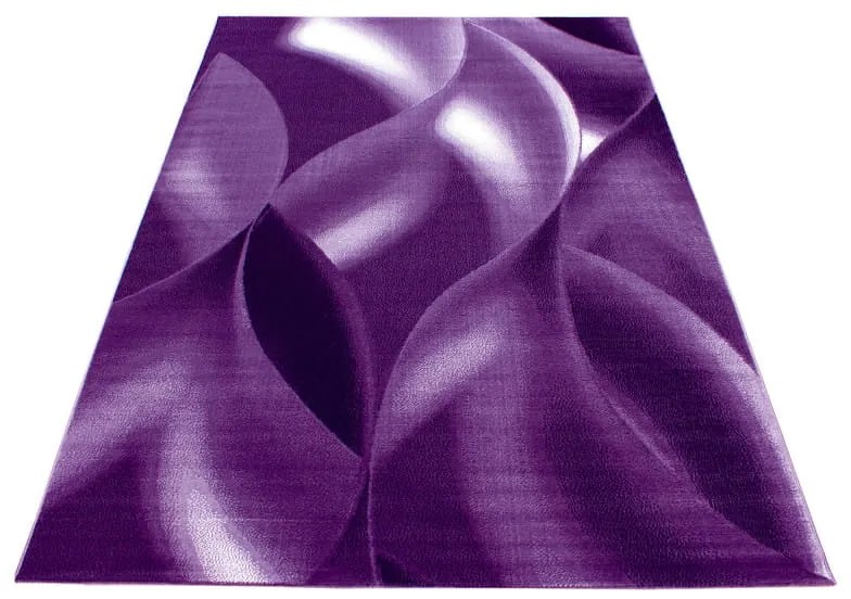 Dywan nowoczesny Plus Wstęgi fioletowy 140 cm x 200 cm