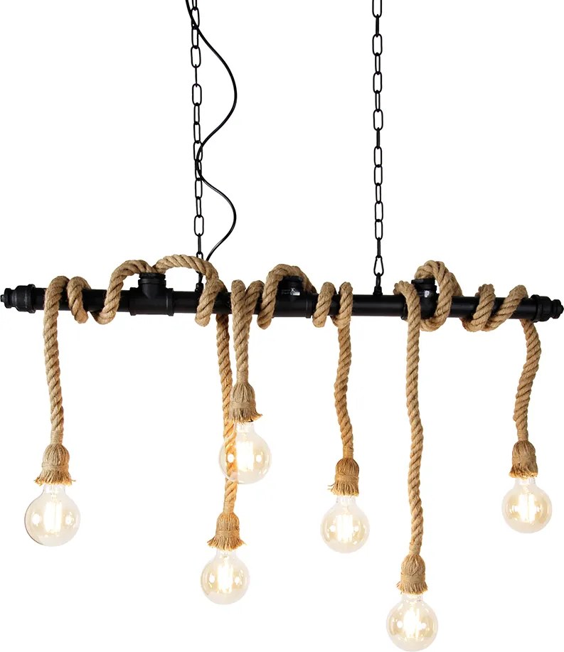 Inteligentna lampa wisząca czarna 6-światłowa w tym WiFi G95 - Plural