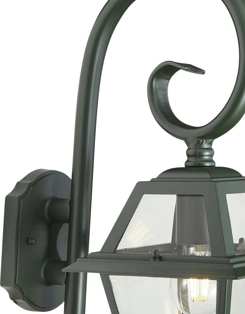 Klasyczny kinkiet zewnętrzny ciemnozielony IP44 - Berta