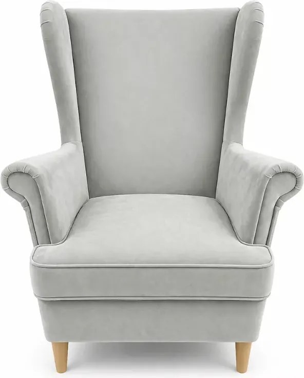 (Wyprzedaż) Fotel uszak welurowy Magic Velvet 2241 nowoczesny do salon