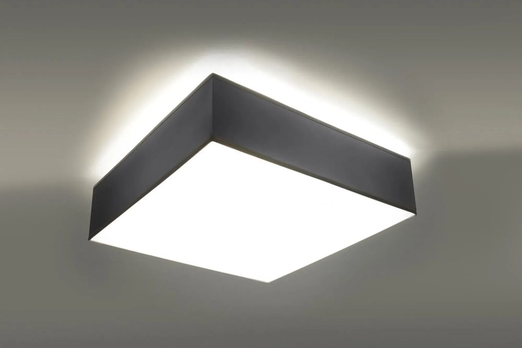 Minimalistyczny kwadratowy plafon szary H8-T19