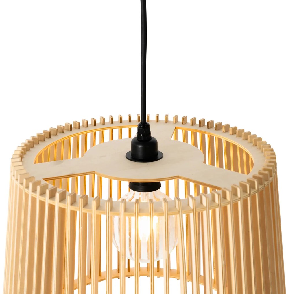 Zewnetrzna Rustykalna lampa wisząca zewnętrzna drewniana IP44 - Jayla Rustykalny / Vintage Oswietlenie zewnetrzne