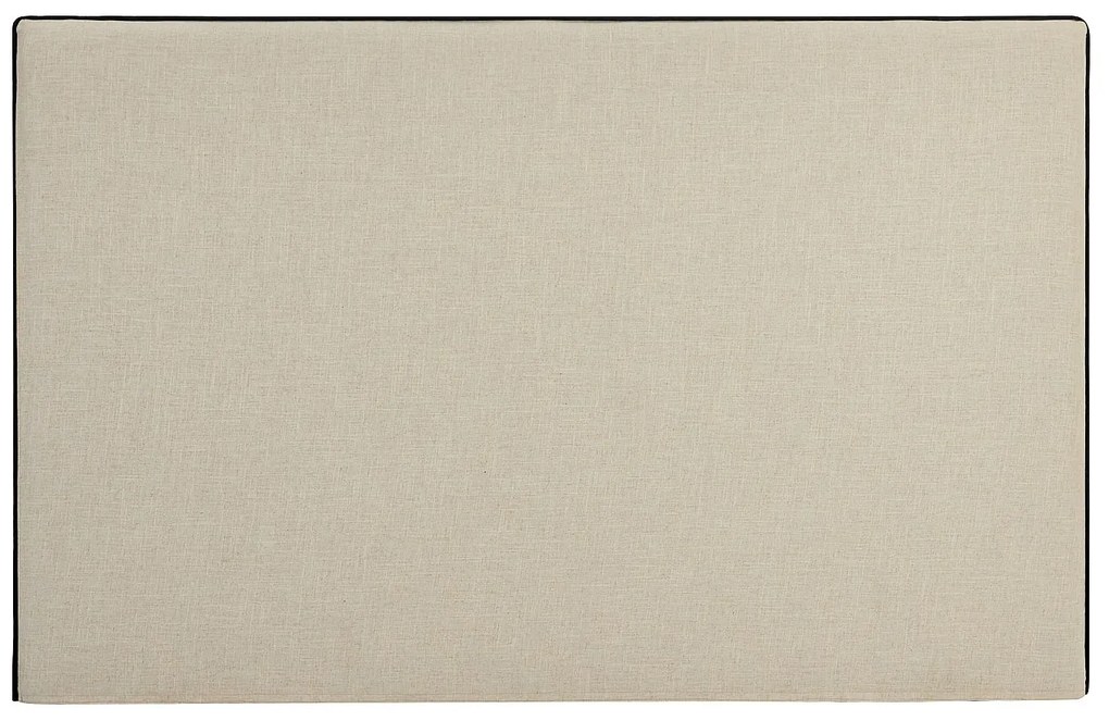 Zagłówek do łóżka ze zdejmowanym pokrowcem 170 cm - Bawełna i len - Beżowy i czarny - CHESMA