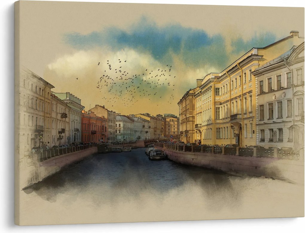 Obraz - Rzeka Mojka, Sankt Petersburg, Rosja (70x50 cm)