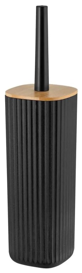 WENKO 25304100 - Zestaw do WC ROTELLO 10x36 cm czarny/brązowy