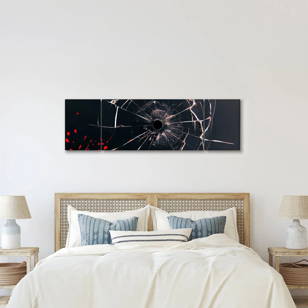 Abstrakcyjny obraz - potłuczone szkło (170x50 cm)