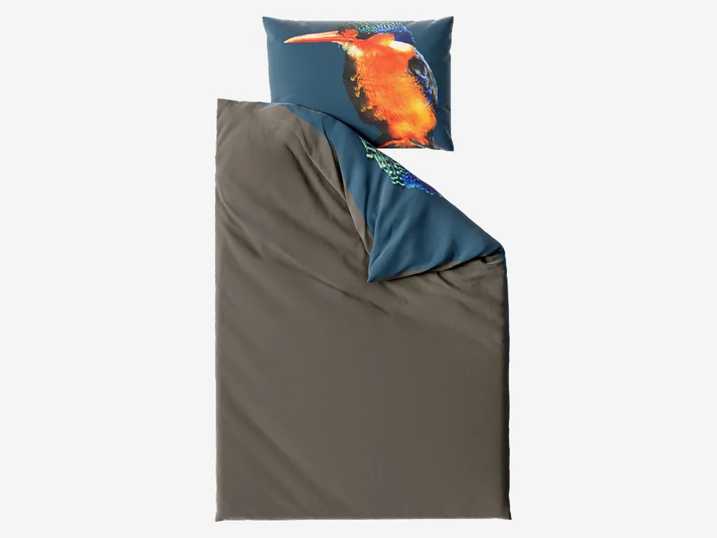 PrzytulneMieszkanie.pl PrzytulneMieszkanie.pl 3D pościel z mikropluszu LEDŇÁČEK niebieskoszare Rozmiar pościeli: 70 x 90 cm | 140 x 200 cm