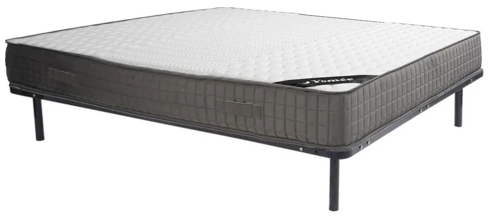 Zestaw 140 x 190 cm rama listwowa + materac piankowy z pamięcią kształtu 11 stref gr.22cm - DANEVO od YSMÉE