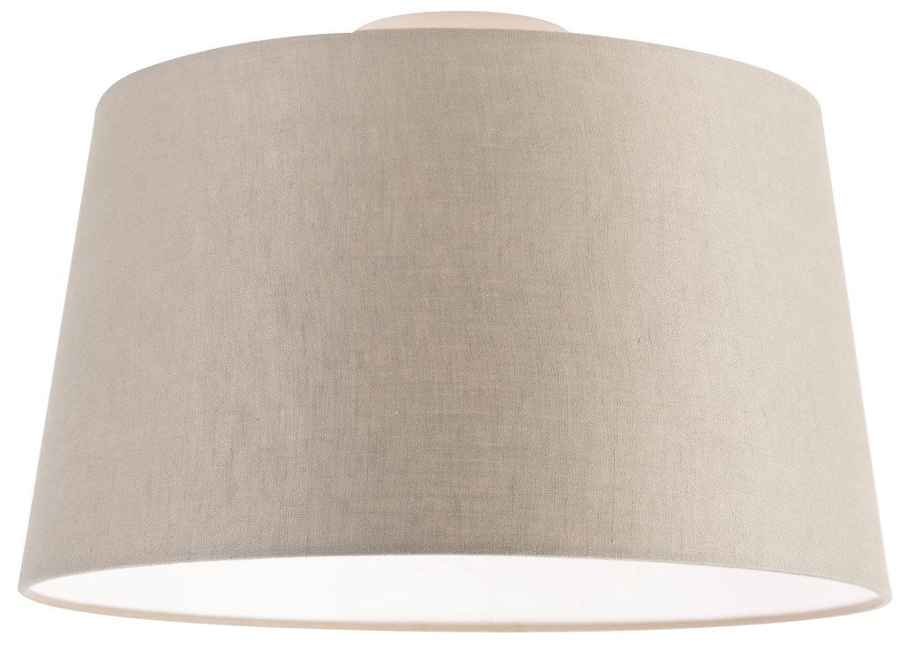 Nowoczesna lampa sufitowa z abażurem w kolorze taupe 35 cm - Combi