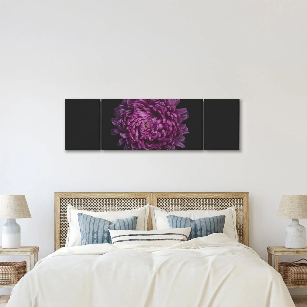 Obraz fioletowego kwiatu (170x50 cm)