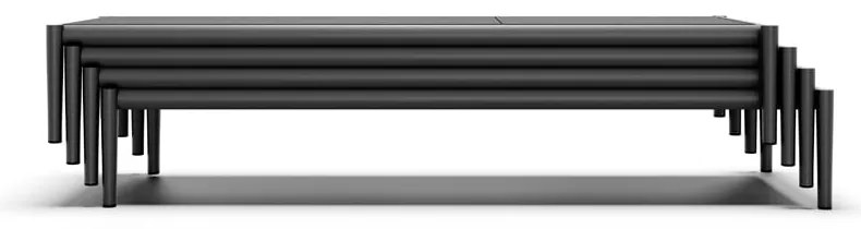 Ciemnoszary metalowy leżak ogrodowy Switch – Diphano