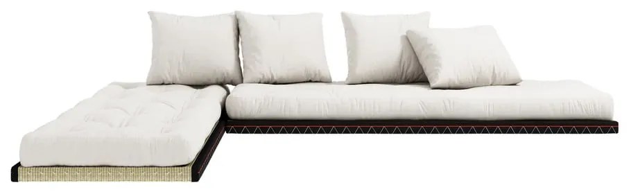 Sofa rozkładana z jasnobeżowym obiciem Karup Design Chico Natural