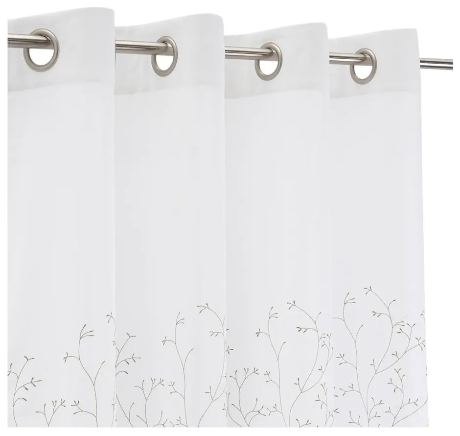 Biało-zielona firanka 140x260 cm Grow – Casa Selección
