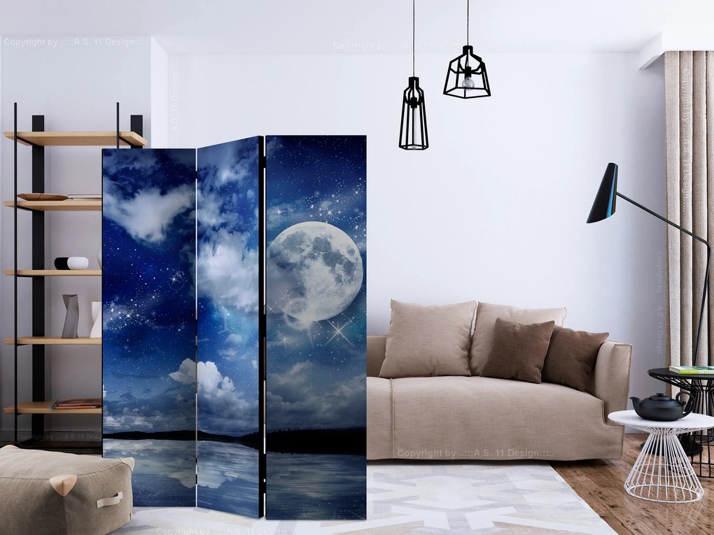 Parawan akustyczny Pejzaże 135x172 cm 3-częściowy niebieski ARTGEIST B
