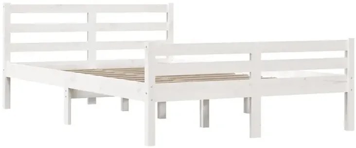 Podwójne białe drewniane łóżko 140x200 Z4-G72