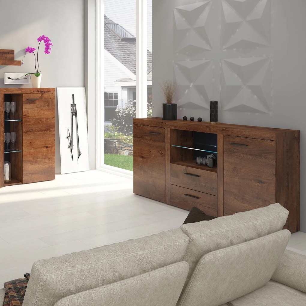 Komoda RITMO 156 cm do Salonu Sypialni Odcienie brązu