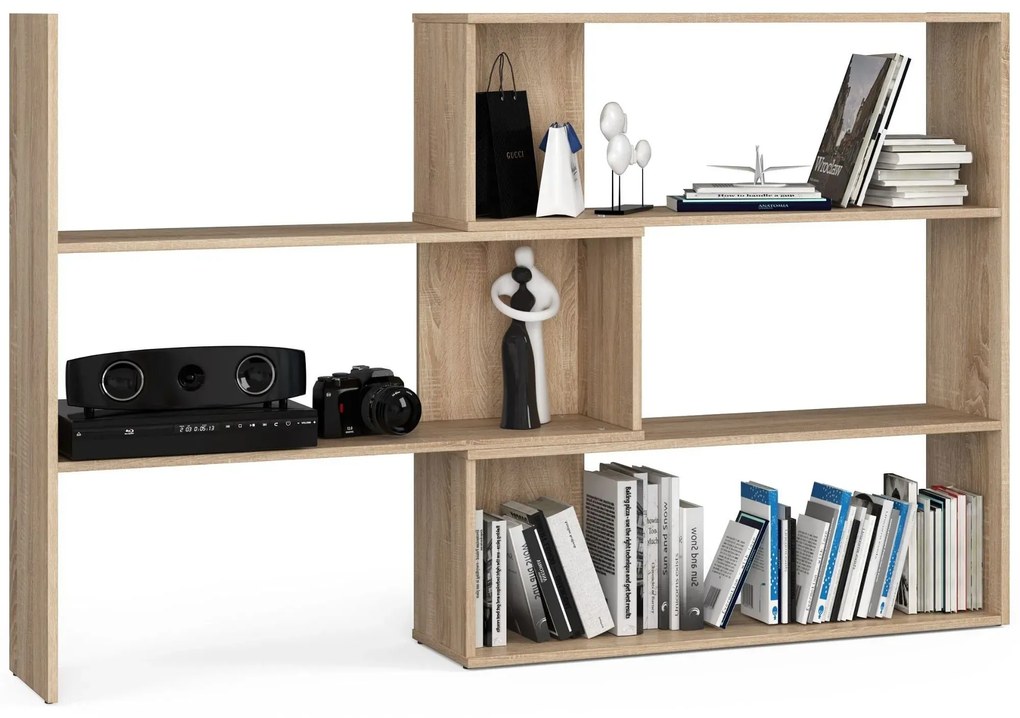 Narożny niski regał na książki dąb sonoma M3-Z55