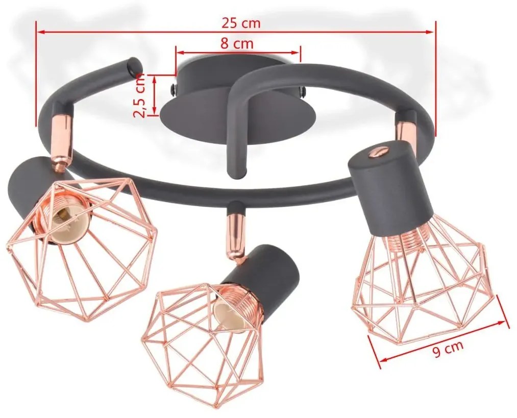 Okrągła lampa sufitowa w stylu loftowym - EX29 Detris