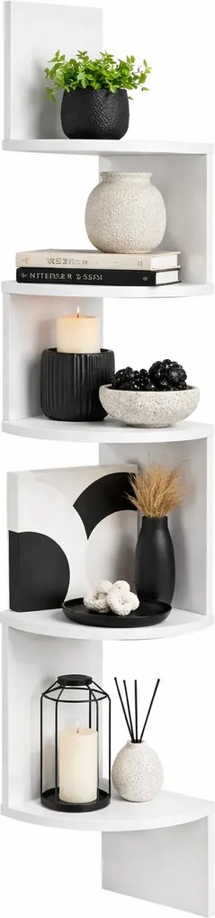 Biała Skandynawska Półka Narożna Wisząca T1-A40